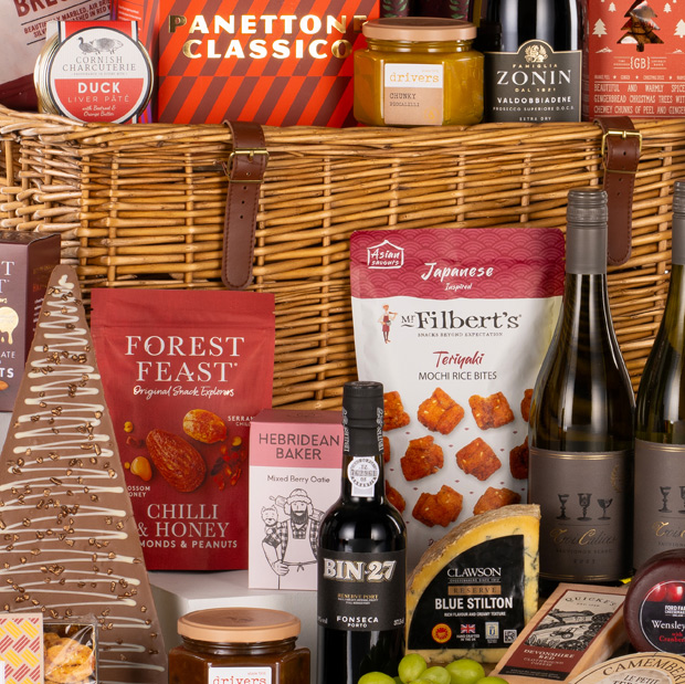 Thoughtful thank you gift hamper with orange presentation box